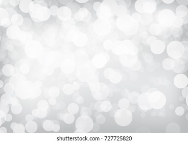 Silver bokeh festive background, Abstract design for Marry Christmas and Happy new year