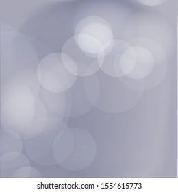Silver Bokeh Poster With Gradient Mesh