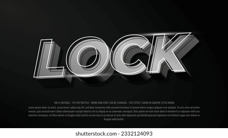 Silver bold 3d style editable text effect