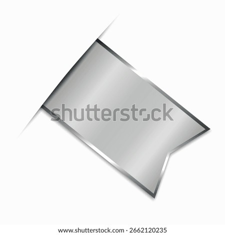 silver bookmark banner with silver frame