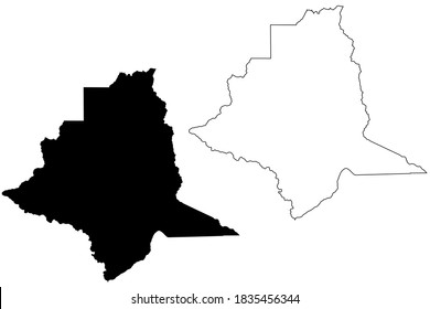 Silver Bow County, Montana (U.S. county, United States of America, USA, U.S., US) map vector illustration, scribble sketch Butte-Silver Bow map