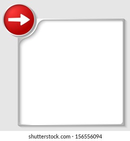 silver box for any text with arrow