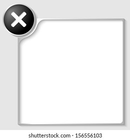 silver box for any text with ban mark
