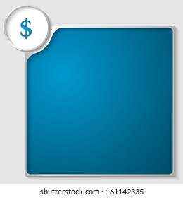 silver box for any text with blue dollar sign