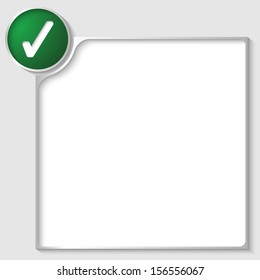 silver box for any text with check box