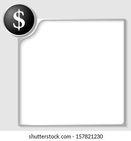 silver box for any text with dollar sign