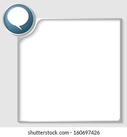 silver box for any text with speech bubble