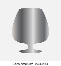 Silver brandy glass 