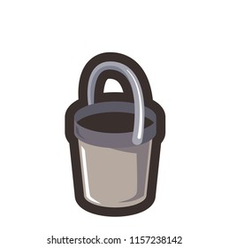 Silver Bucket Illustration