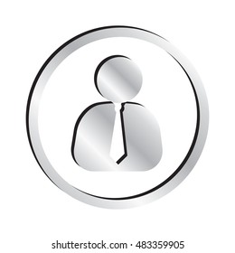 Silver Businessman Icon