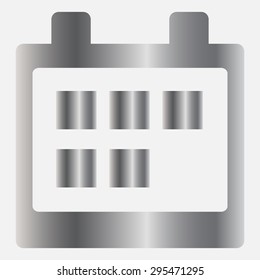 Silver Calendar Icon 