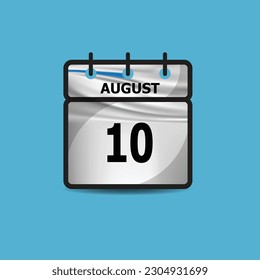 Silver Calendar Set Desk Calendar template design. One day with month and date on it for companies office table calendar | Vector