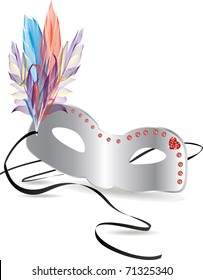 silver carnival mask