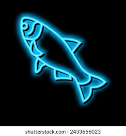 silver carp neon light sign vector. silver carp illustration