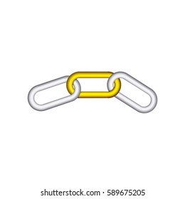 silver chain icon image, vector illustraction design stock