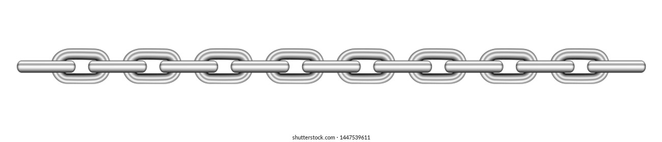 silver chain isolated on white background, silver chain steel, illustration chains