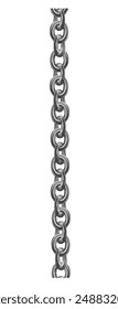 Silver chains collection, vector cartoon illustration of jewelry iron chains isolated on white background. 3d realistic stainless steel chrome chain set. 