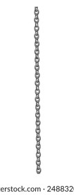 Silver chains collection, vector cartoon illustration of jewelry iron chains isolated on white background. 3d realistic stainless steel chrome chain set. 