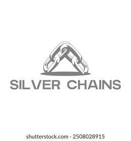 silver chains minimalist logo design