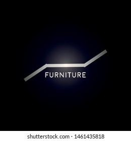 silver chair for furniture logo vector	
