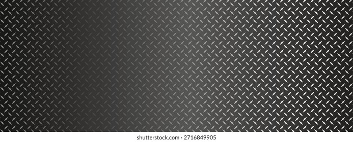 Silver checkerplate background with raised tread creates industrial metallic surface perfect for warehouse flooring, delivery vehicle panels, and durable architectural applications.