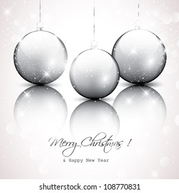 Silver christmas background