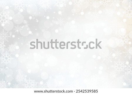 Silver Christmas background with snowflakes. Christmas snowflake background. EPS 10