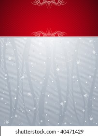 silver christmas background with snowflakes,  vector illustration