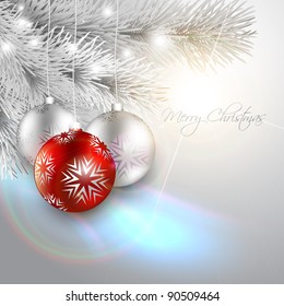 silver christmas background with space for your text