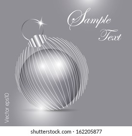 Silver Christmas ball