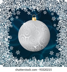 Silver christmas ball