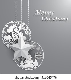 Silver christmas card