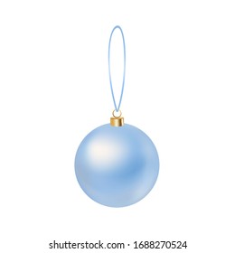 Silver Christmas decoration ball, holiday pendant, hand drawn 3D vector illustration, birthday decoration.