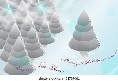 silver christmas forest