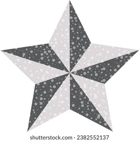 Silver Christmas tree on white background