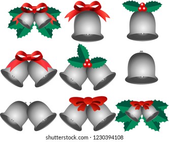 Silver Christmas's Cute bell set