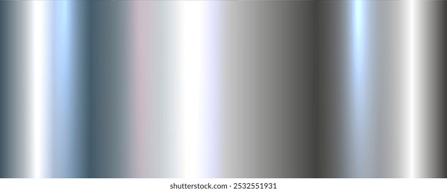 Textura metálica cromo de prata, fundo industrial e tecnológico de aço brilhante, ilustração vetorial.