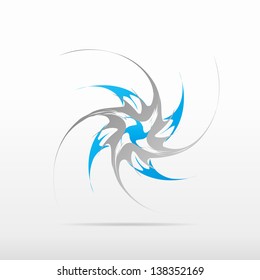 silver circle abstract vector  design