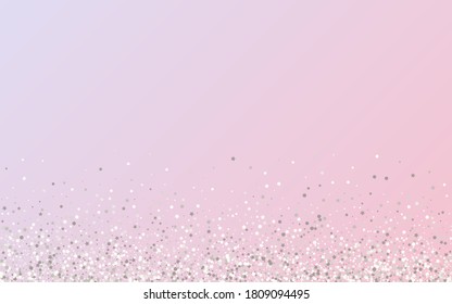 Silver Circle Festive Pink Background. Vector Glow Banner. White Shine Bright Card. Round Isolated Background.