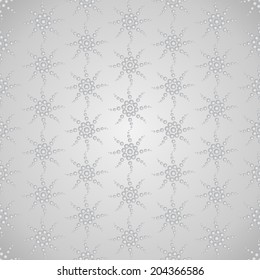 Silver circle flower seamless pattern on pastel background. Sweet and vintage pattern style for cute or modern graphic design