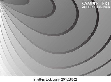 Silver circular vector background illustration - Circular vector abstract design template