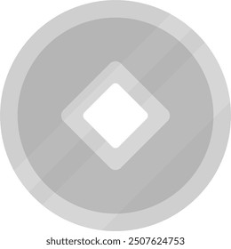 Silver coin. Silver coin icon.