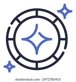 Silver Coin icon for web, app, infographic, etc
