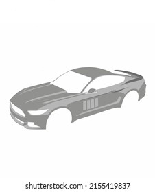 Silver color car skeleton vector