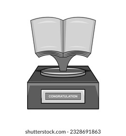 Silver Color Gratulation Trophy Design für Buchwettbewerbe und Auszeichnungen