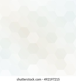 silver color gradient background with a hexagonal pattern. vector illustration. square. for the design, printing, presentations