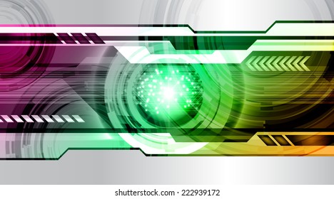 Silver and color Light Abstract Technology background for computer graphic website internet and technology. 