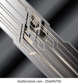 silver color Light Abstract Technology background for computer graphic website internet and business. circuit. silver black background. text box. label. card.