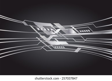 silver color Light Abstract Technology background for computer graphic website internet and business. circuit. black background. text box. label. card.