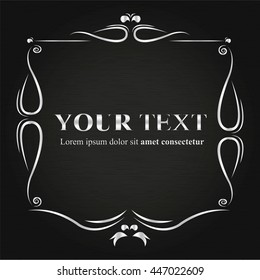 silver color Ornate frames style